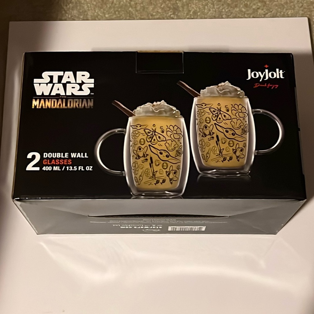 NIB JoyJolt Star Wars™ The Mandalorian™ Nature Friends Double Wall Mugs